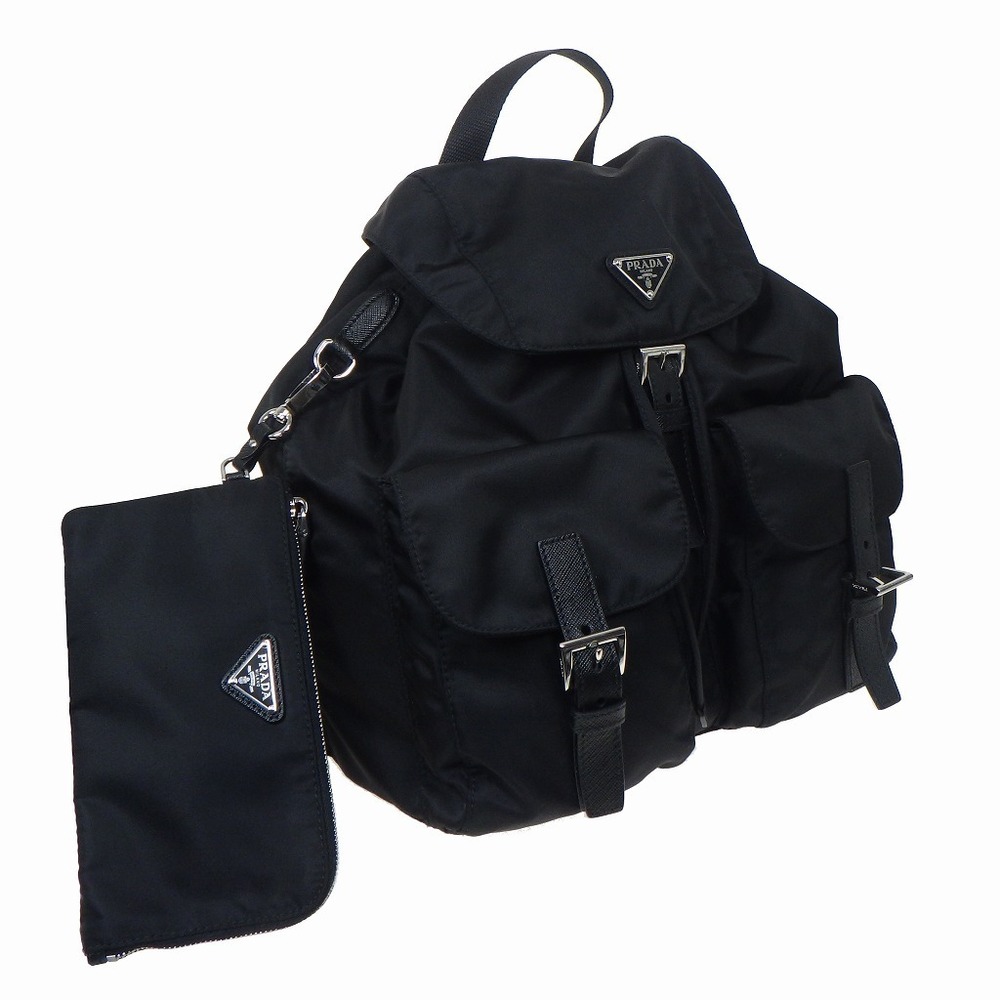 Prada Re-Nylon Backpack Medium Nylon Leather Black - image 1